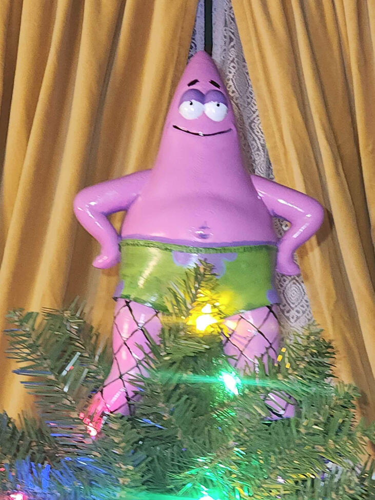 Patrick Star Christmas Tree Topper